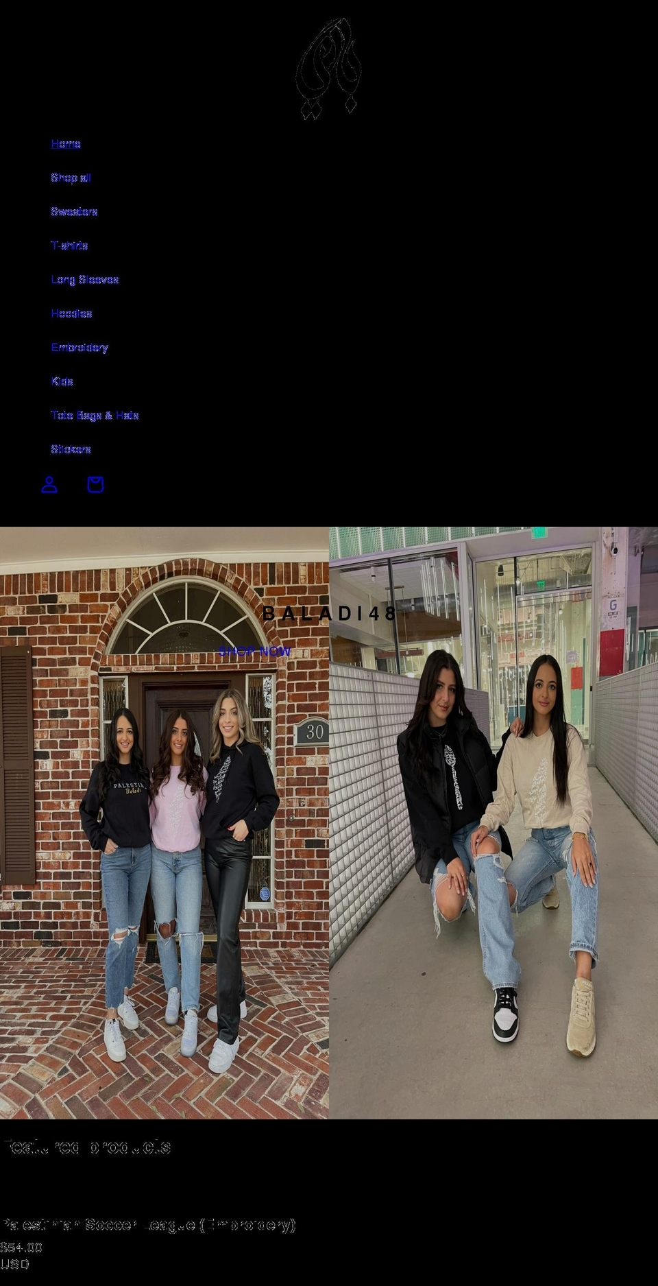 baladi48.com shopify website screenshot