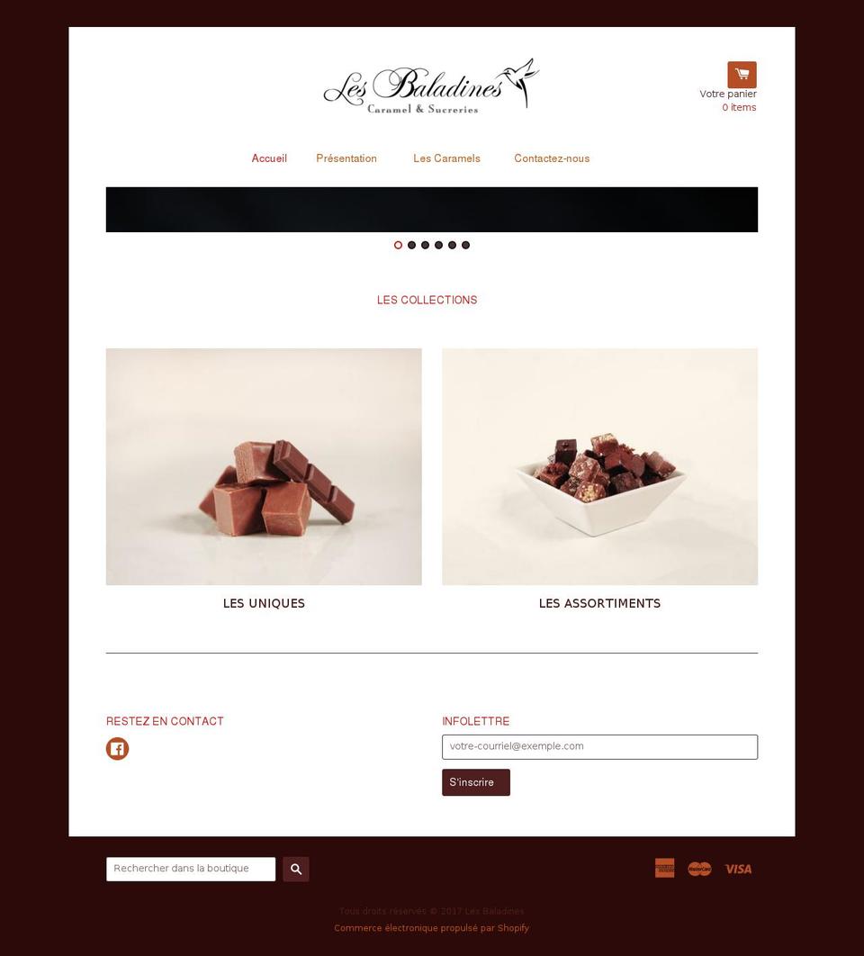 baladines.com shopify website screenshot