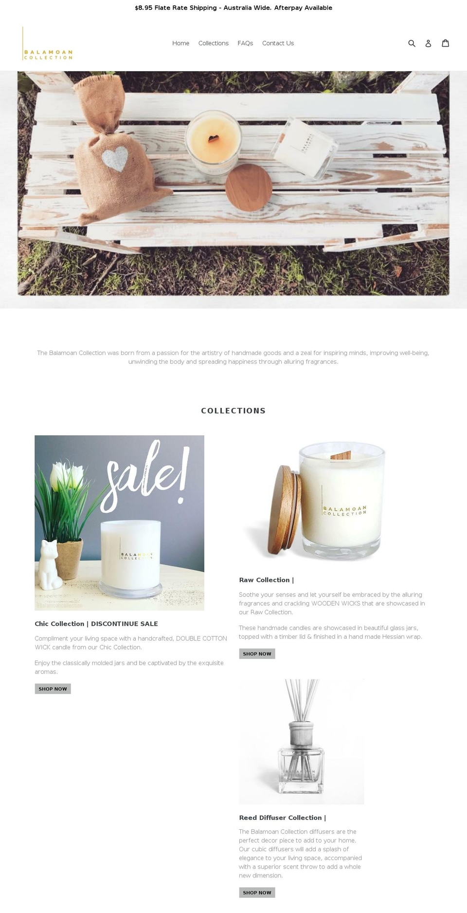 balamoancollection.com — Shopify storefront screenshot