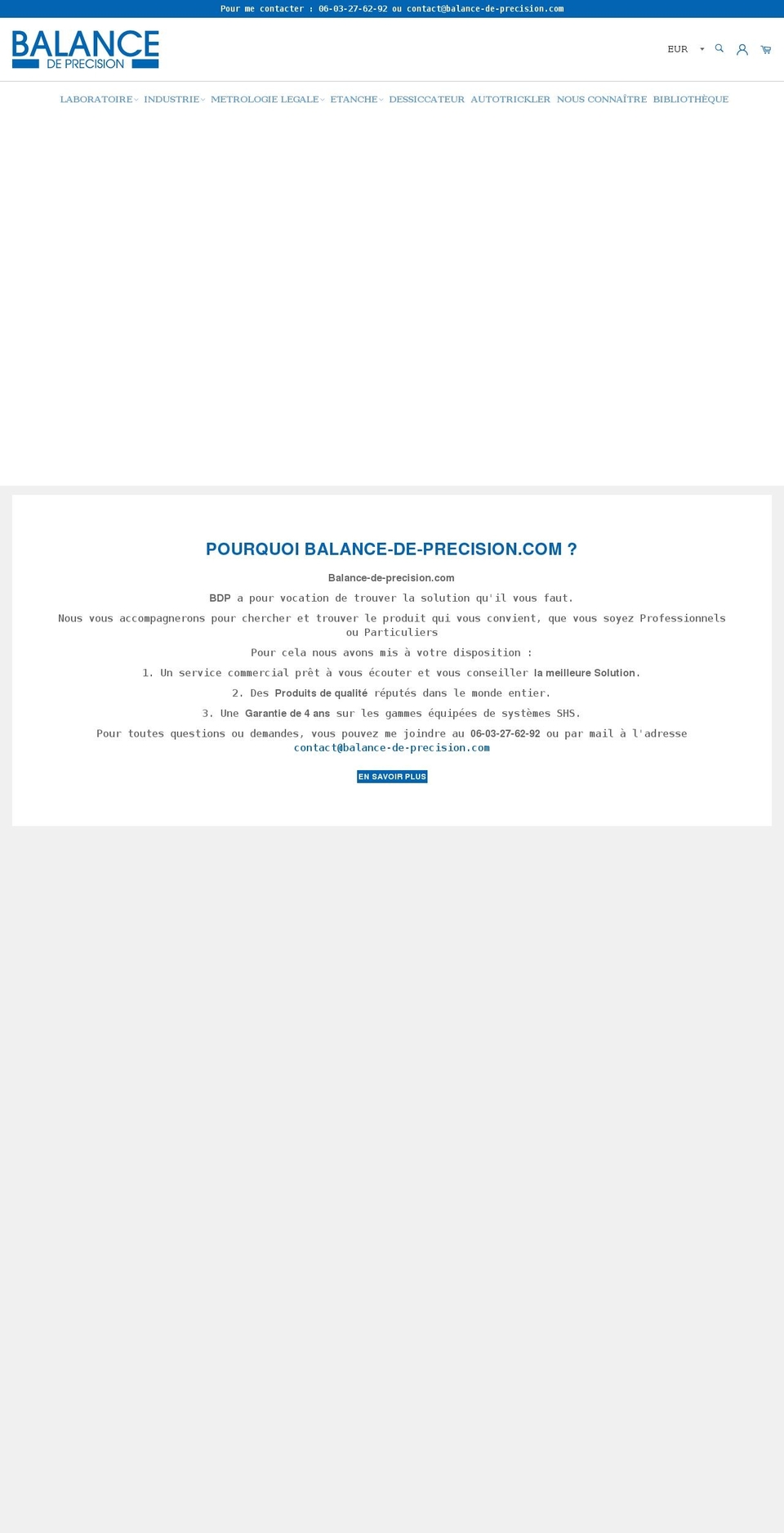 balance-de-precision.com shopify website screenshot