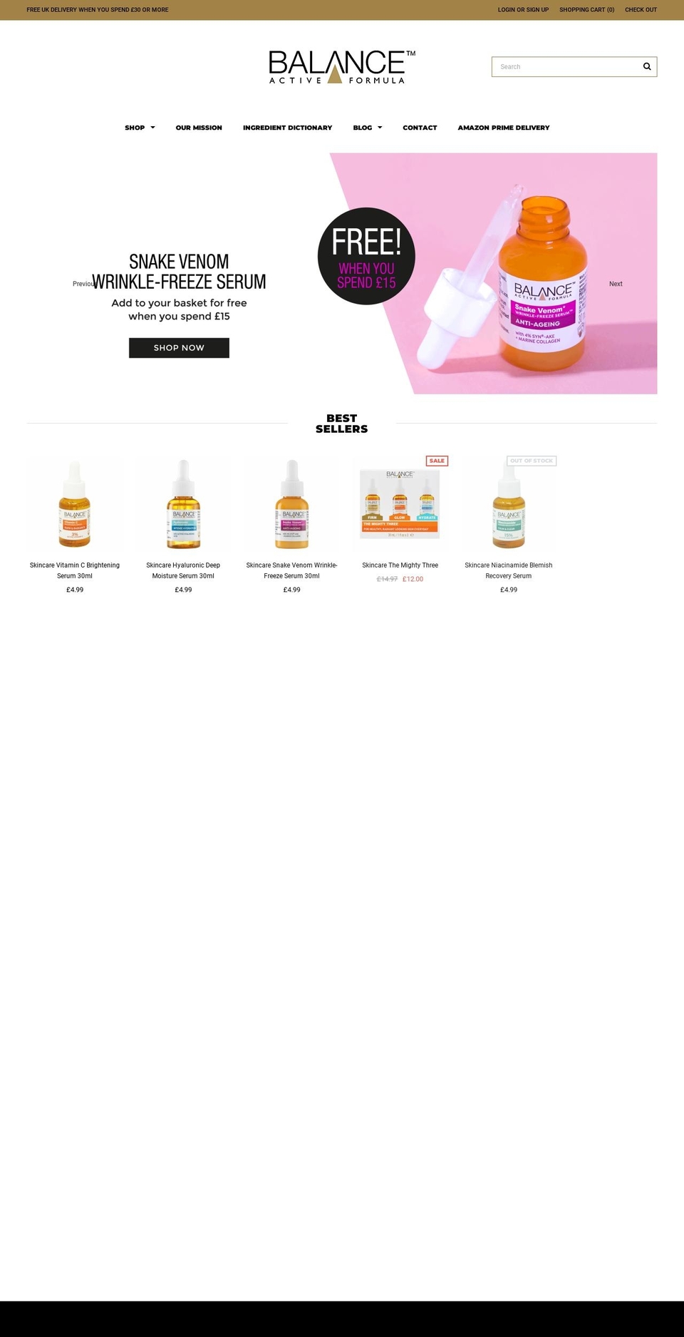 balanceactiveformula.com shopify website screenshot