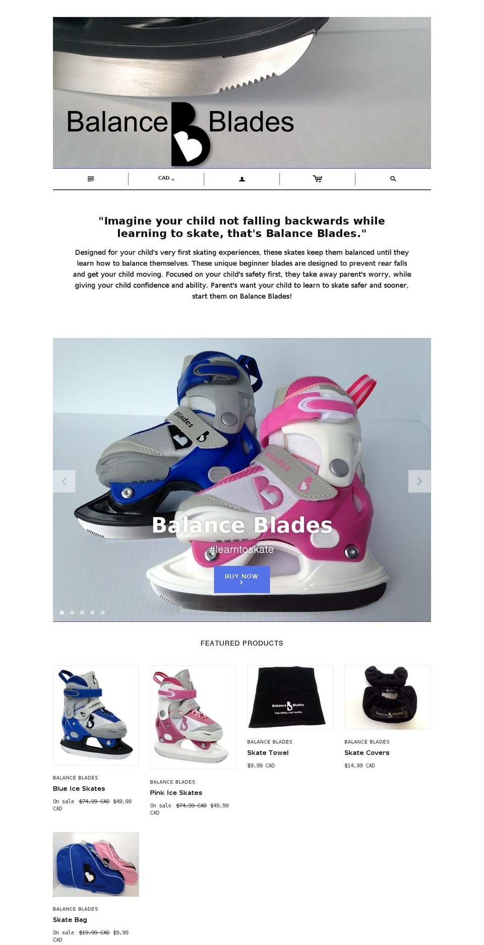 balanceblades.com shopify website screenshot