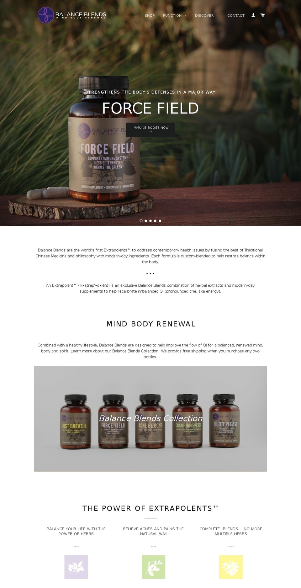 balanceblends.com shopify website screenshot