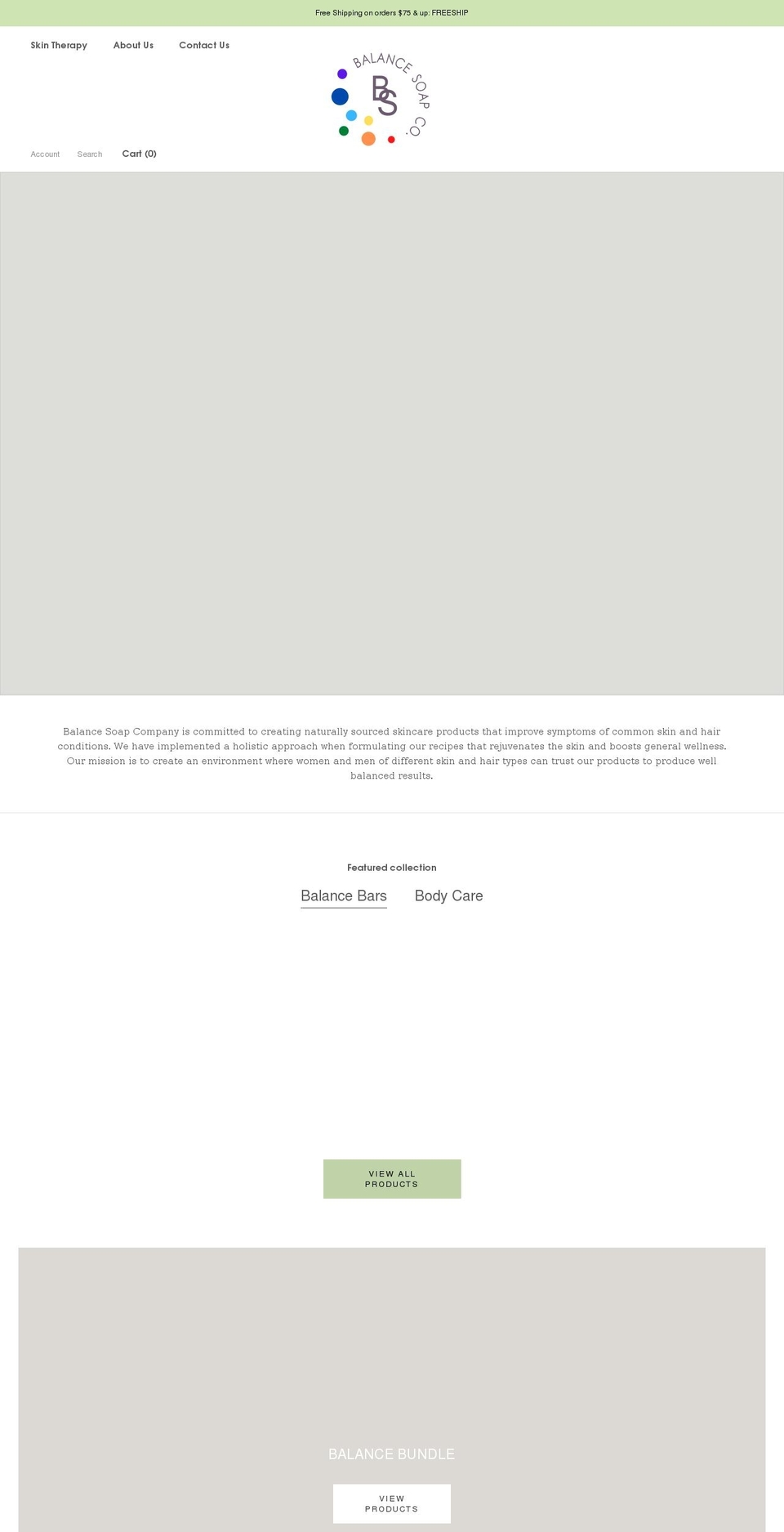 balancedbeautybar.com shopify website screenshot