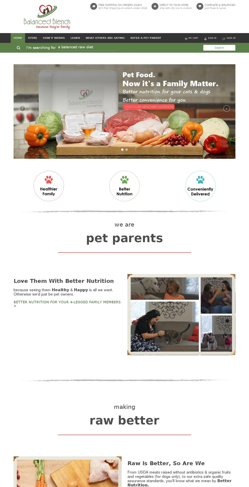 balancedblends.com shopify website screenshot