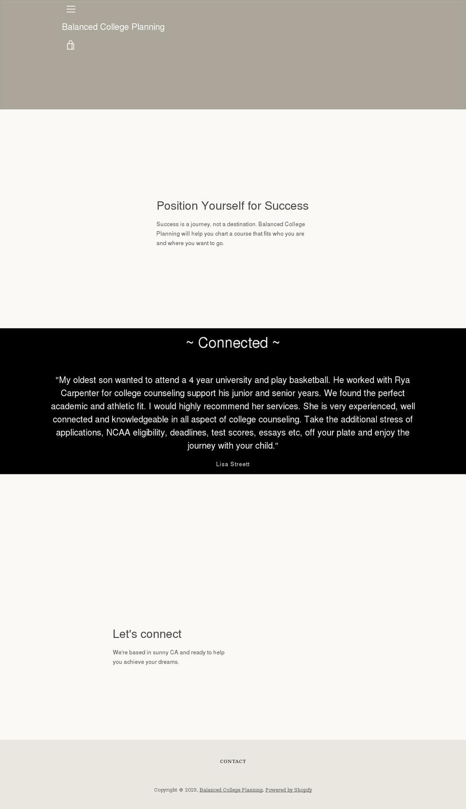 balancedcollegeplan.com shopify website screenshot