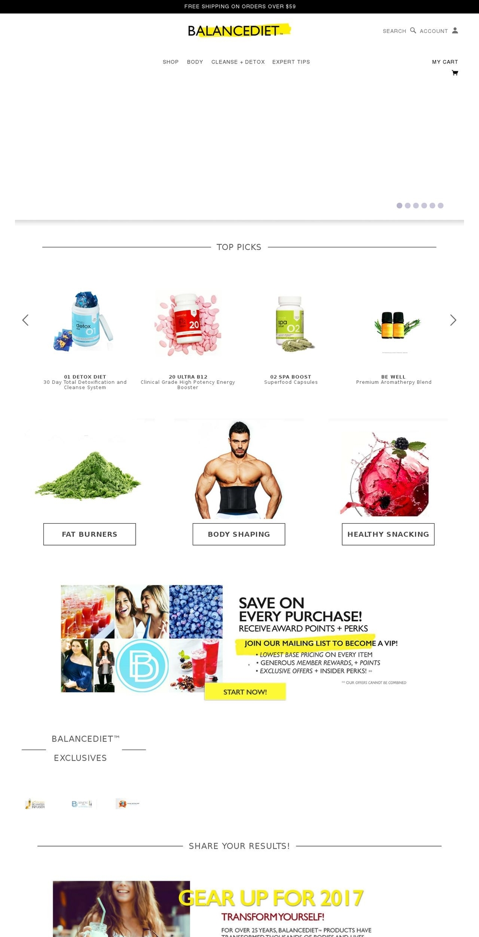 balancedietmiami.com shopify website screenshot