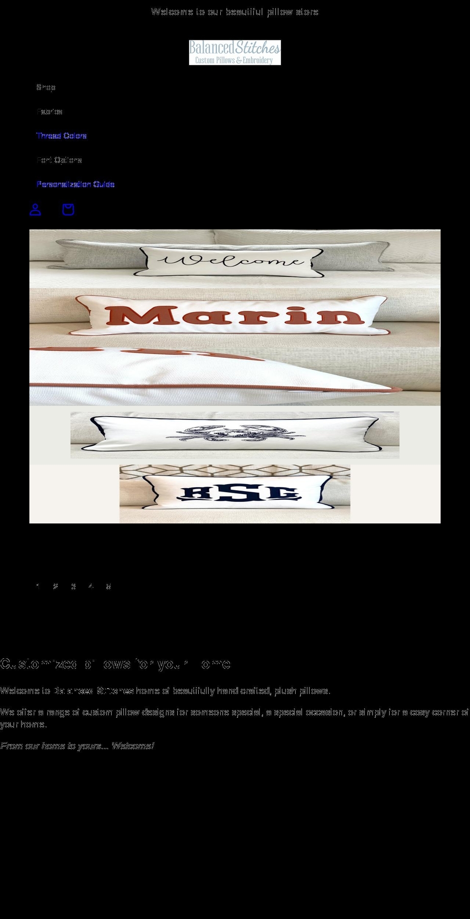 balancedstitches.com shopify website screenshot
