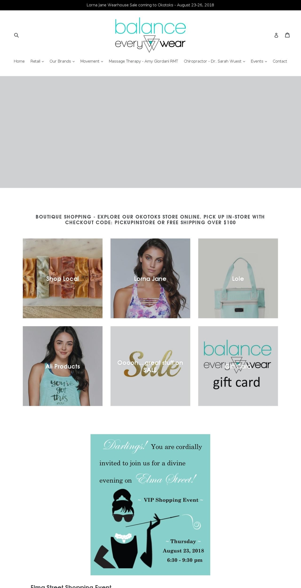 balanceeverywear.ca shopify website screenshot