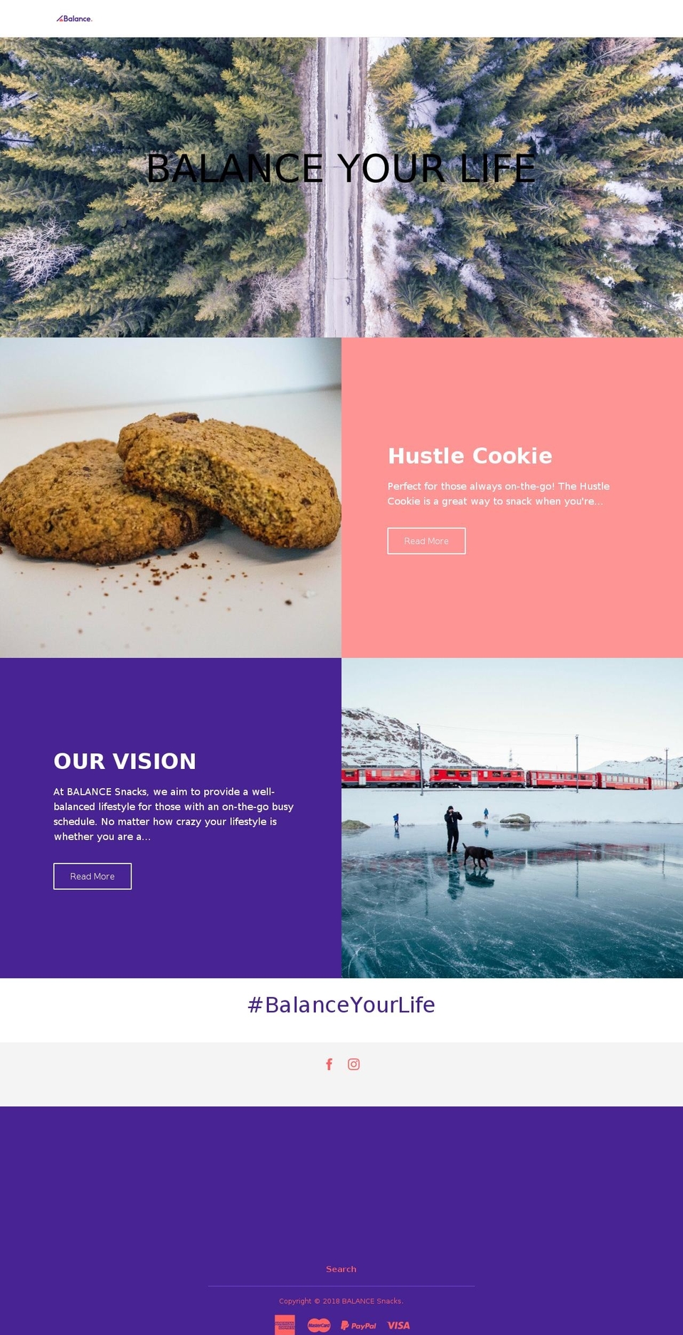 balancesnacks.com — Shopify storefront screenshot