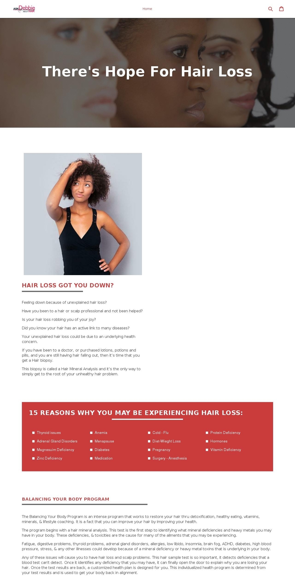 balancingyourbody.com — Shopify storefront screenshot