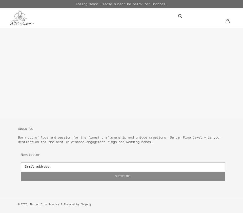 Landing Page Shopify theme site example balanfinejewelry.com