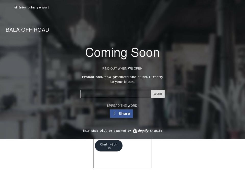 balaoffroad.com shopify website screenshot