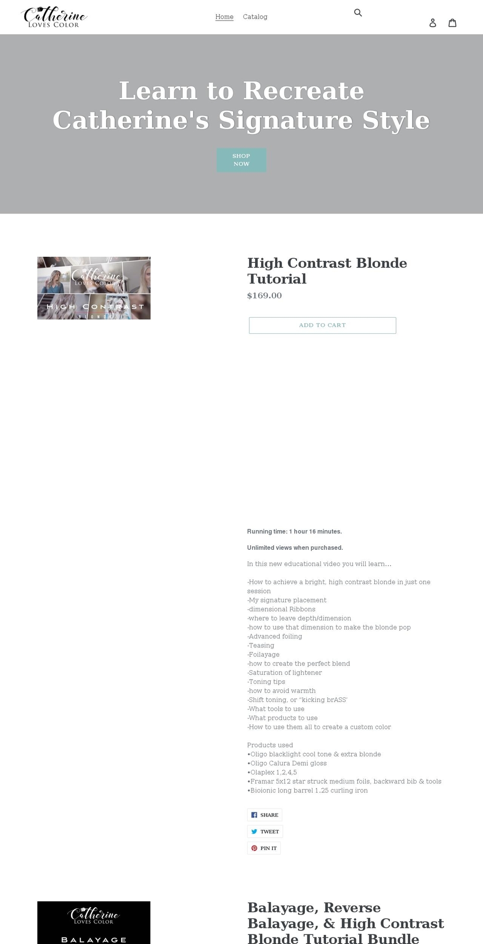 balayagetutorial.com shopify website screenshot