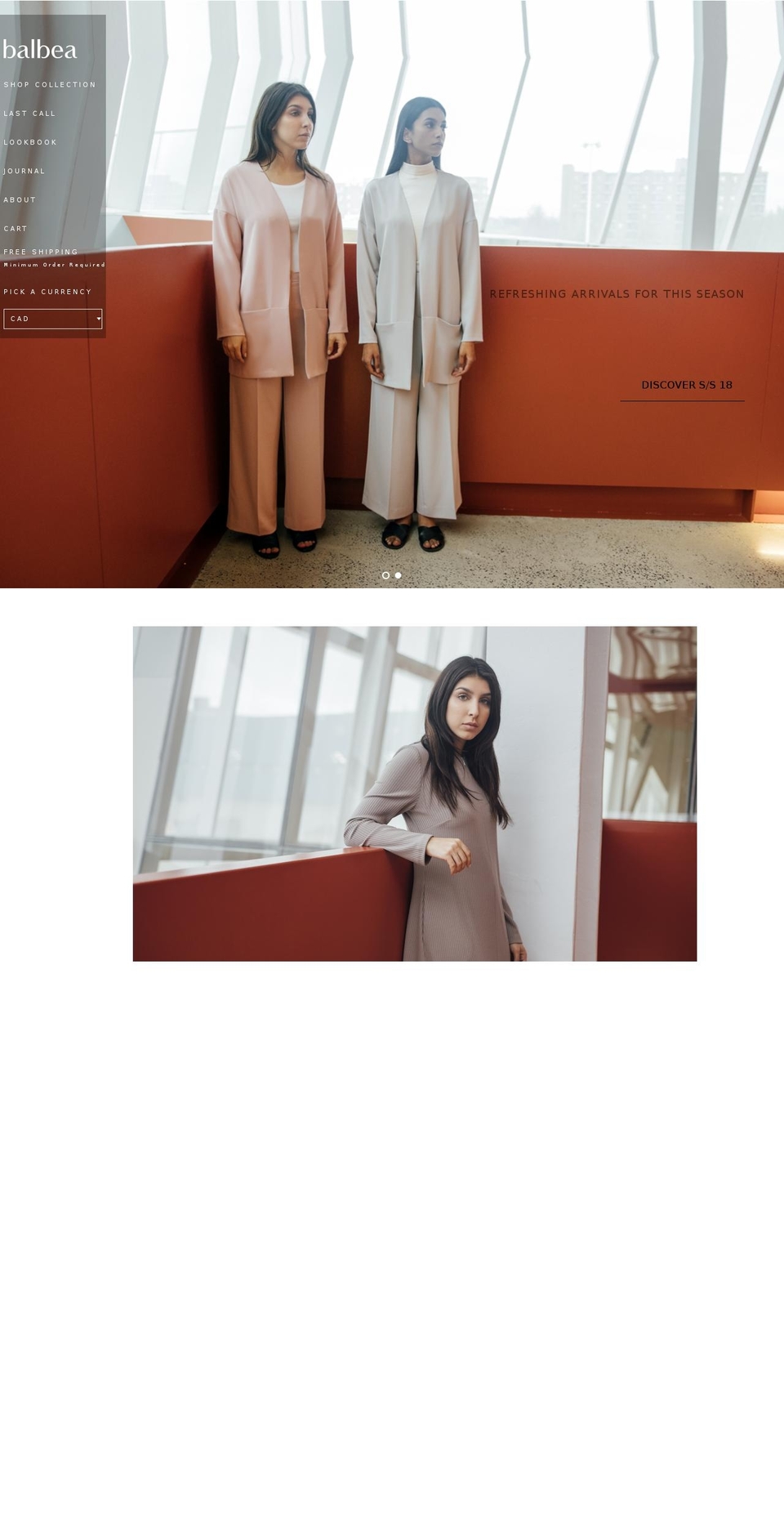 balbea.com shopify website screenshot