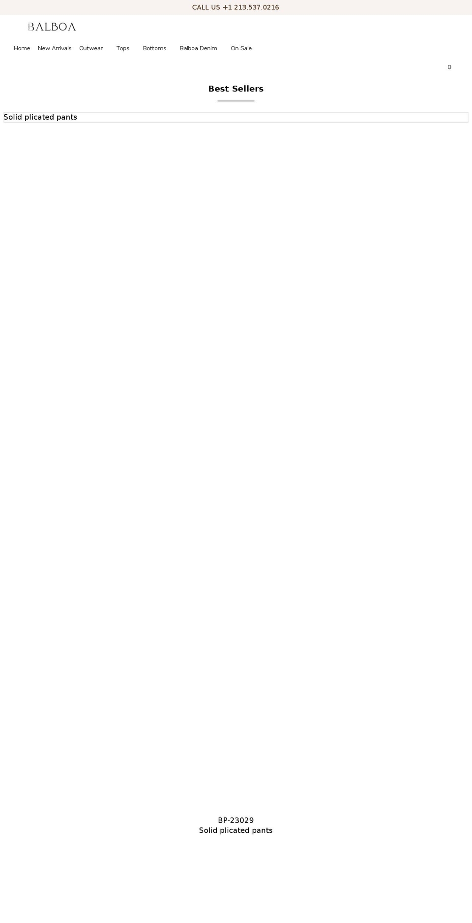 balboafashion.com shopify website screenshot