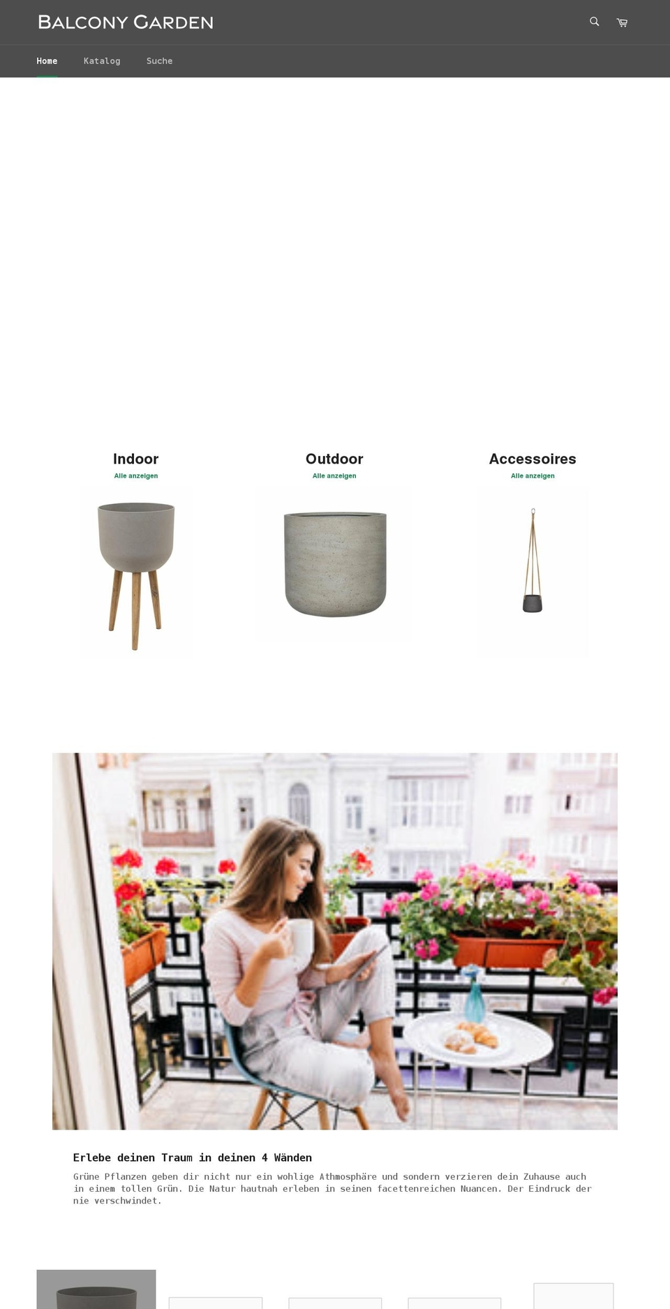 balconygarden.de shopify website screenshot