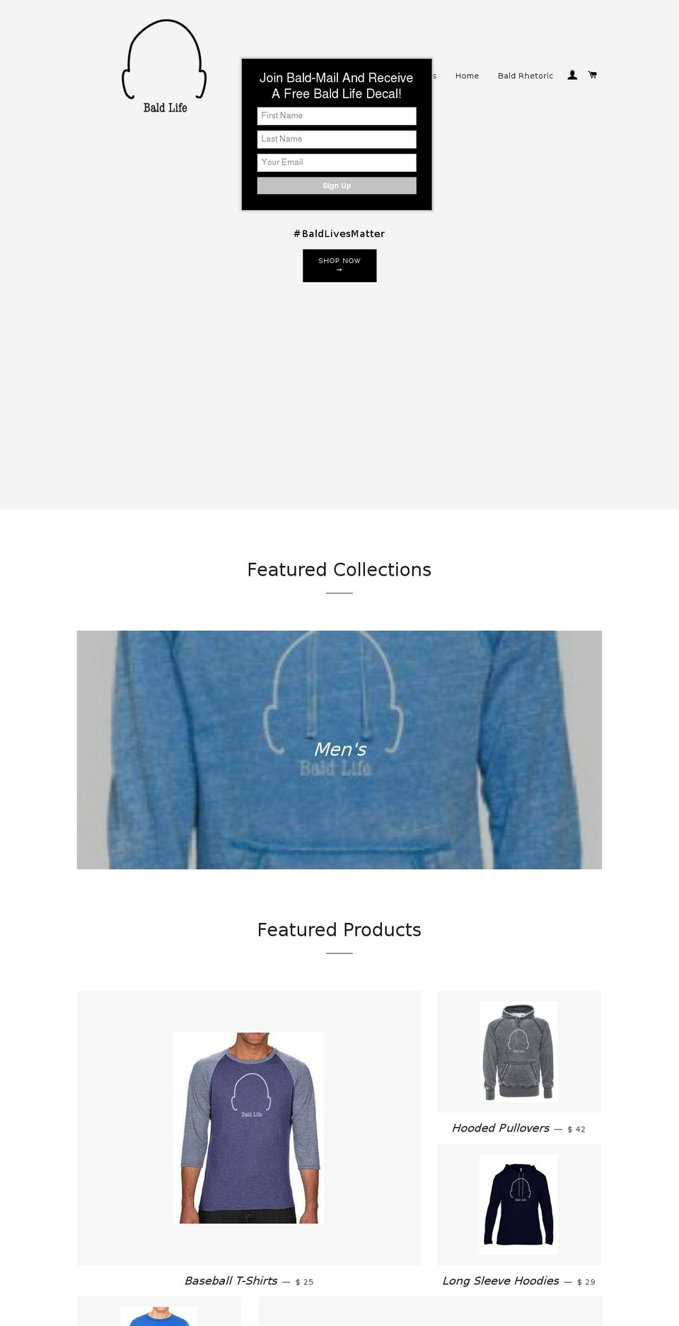 bald-life.com shopify website screenshot