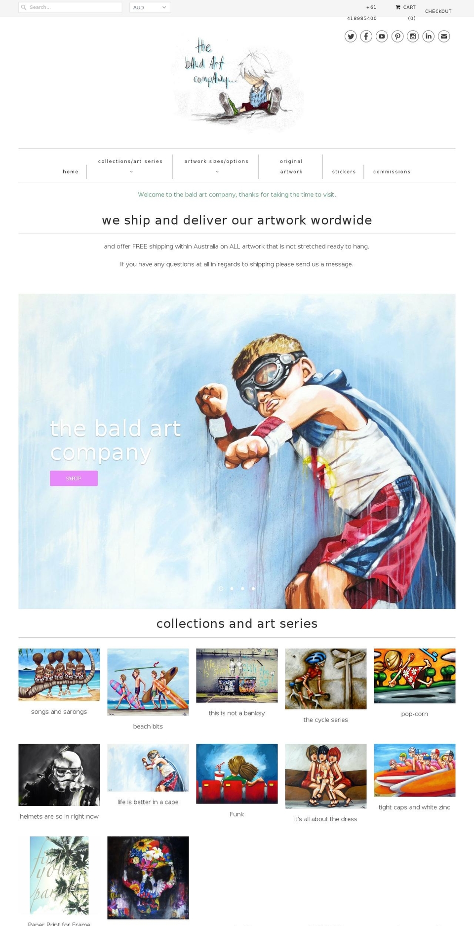 baldart.com.au shopify website screenshot