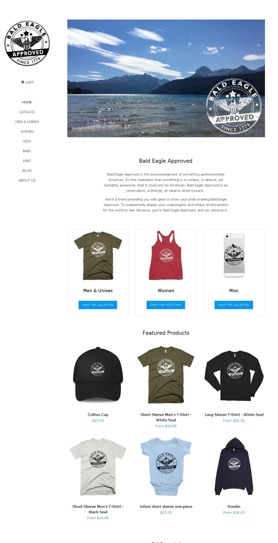 baldeagleapproved.com shopify website screenshot