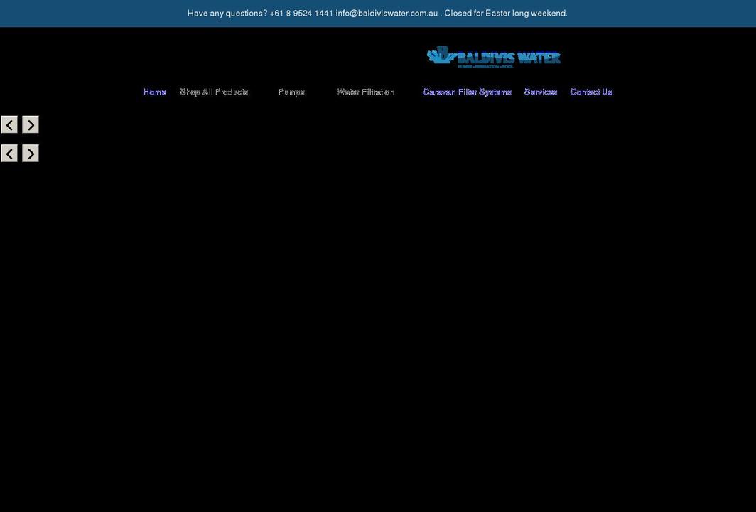 baldiviswater.com.au shopify website screenshot