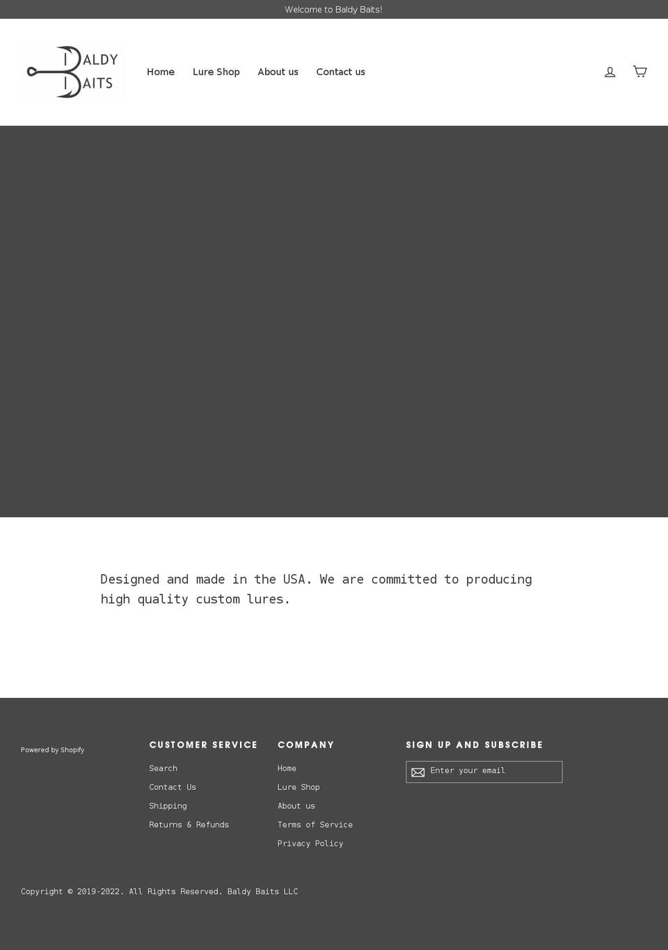 baldybaits.com shopify website screenshot