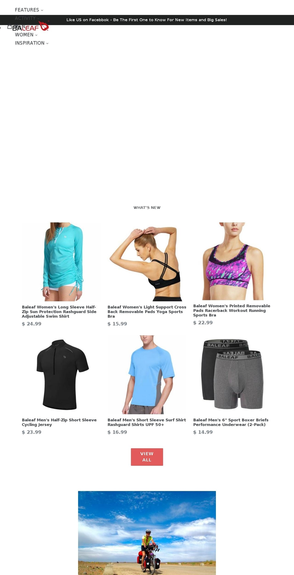 baleaf.com shopify website screenshot