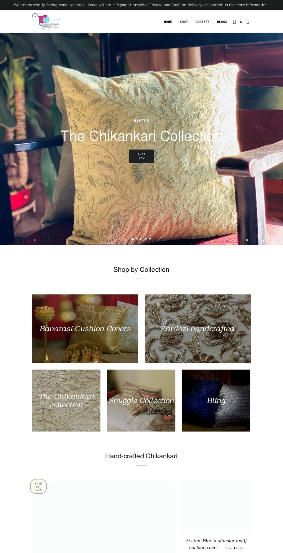 baleesh.com shopify website screenshot