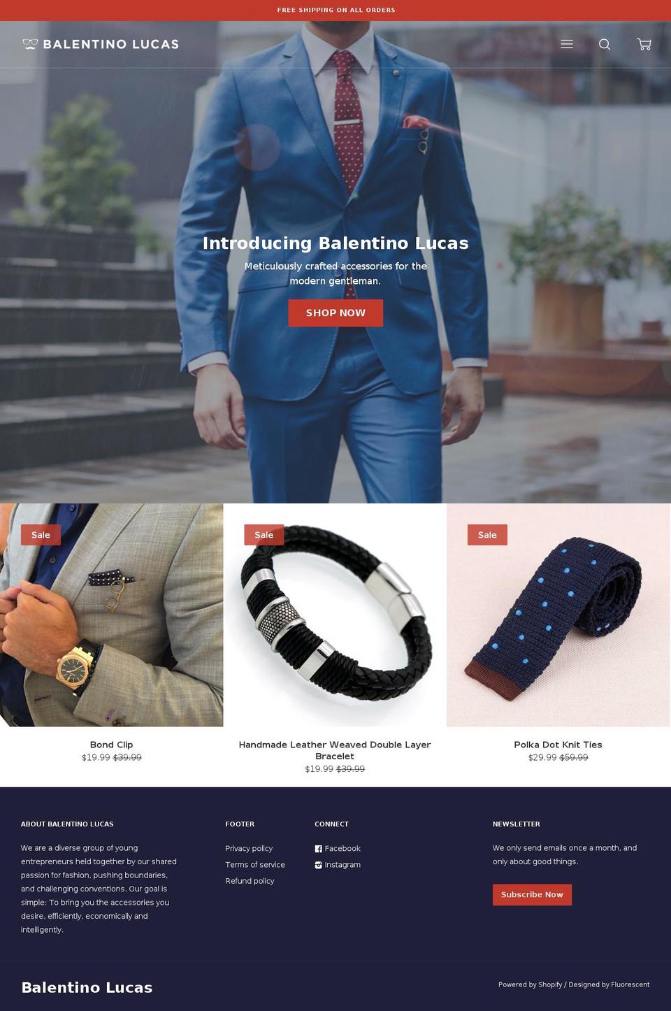 balentinolucas.com shopify website screenshot