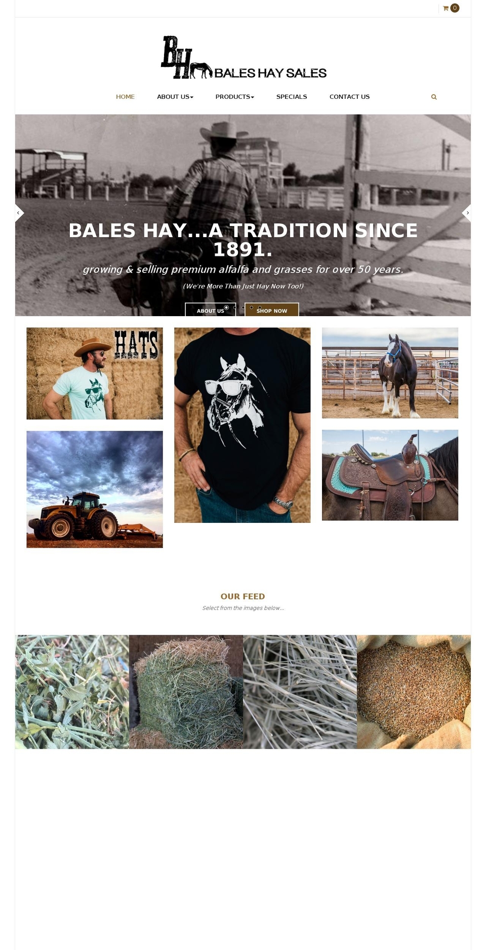 Bales Hay V1 Shopify theme site example baleshay.com
