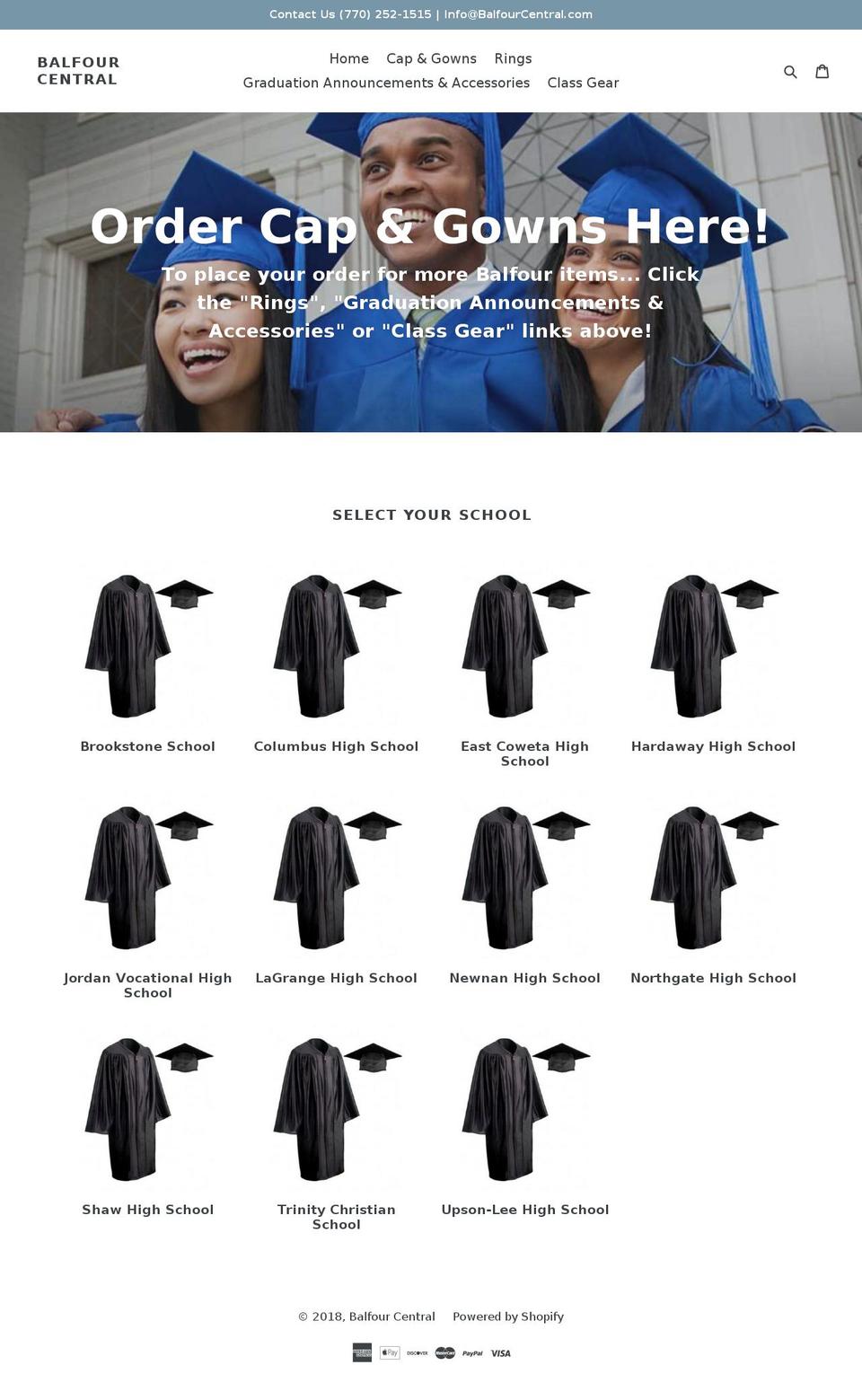 balfourcentral.com — Shopify storefront screenshot