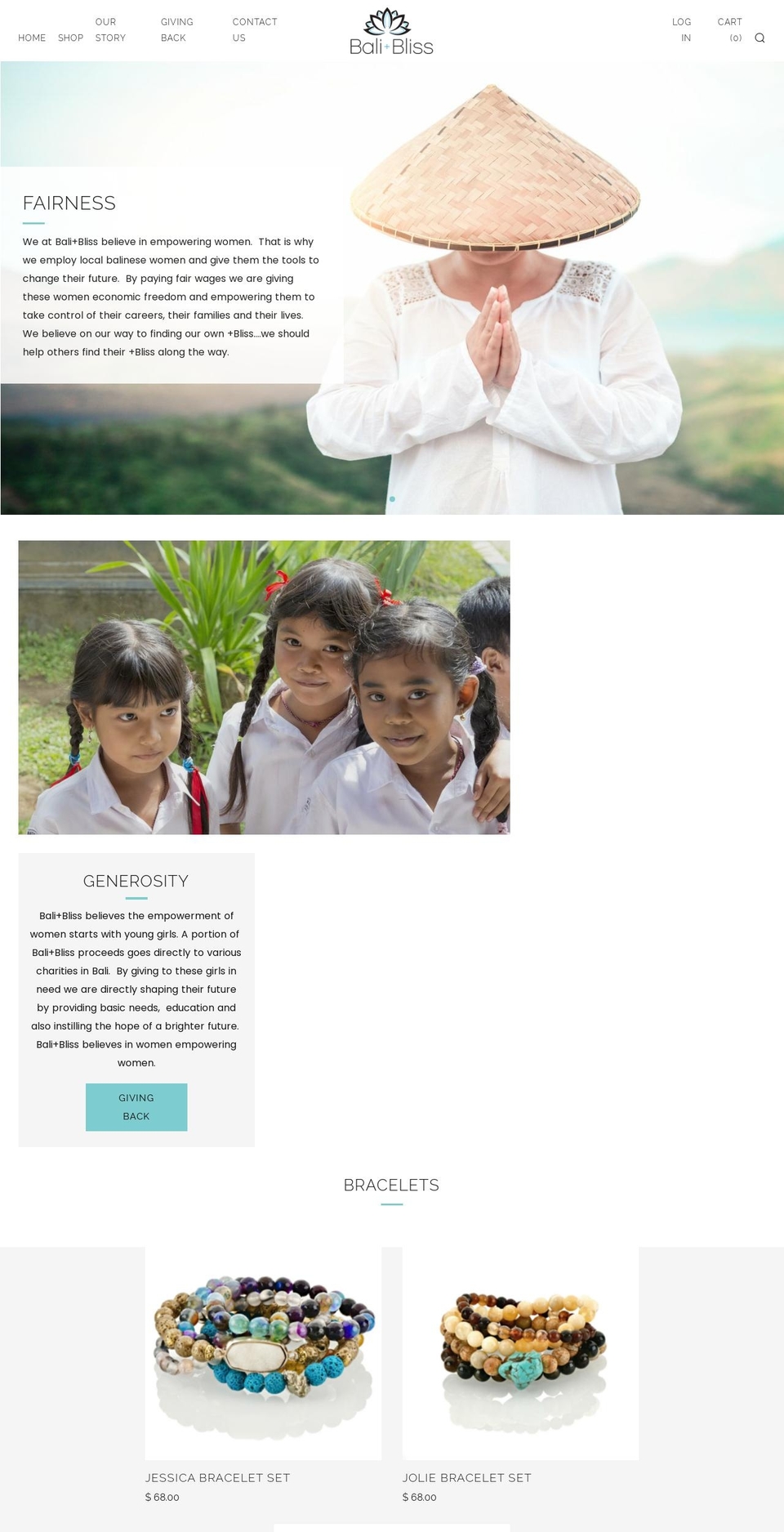balibliss.com — Shopify storefront screenshot