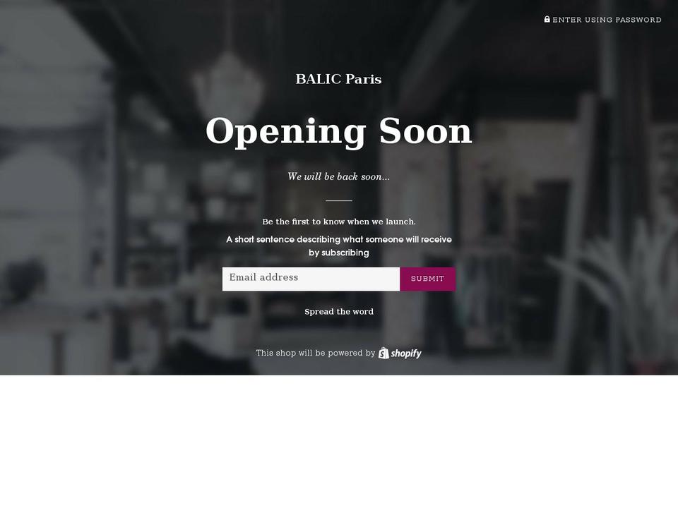 balic-self-care.myshopify.com shopify website screenshot