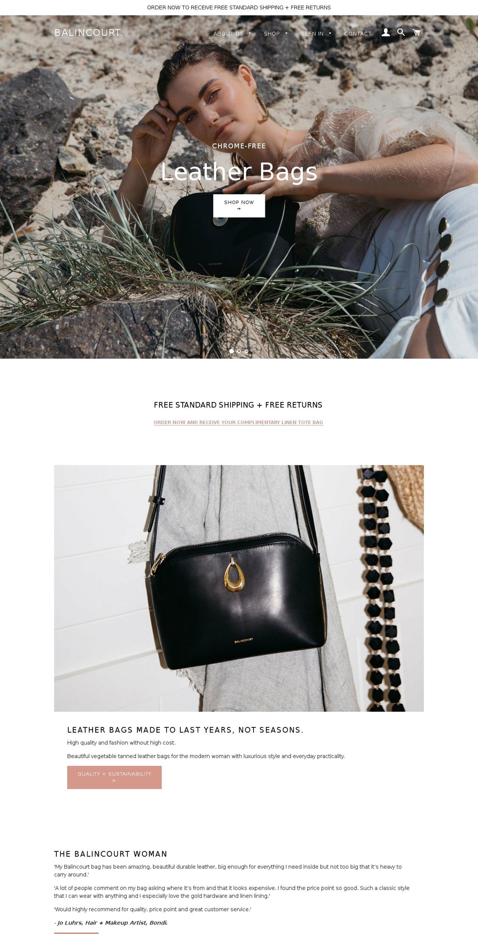 balincourt.com — Shopify storefront screenshot