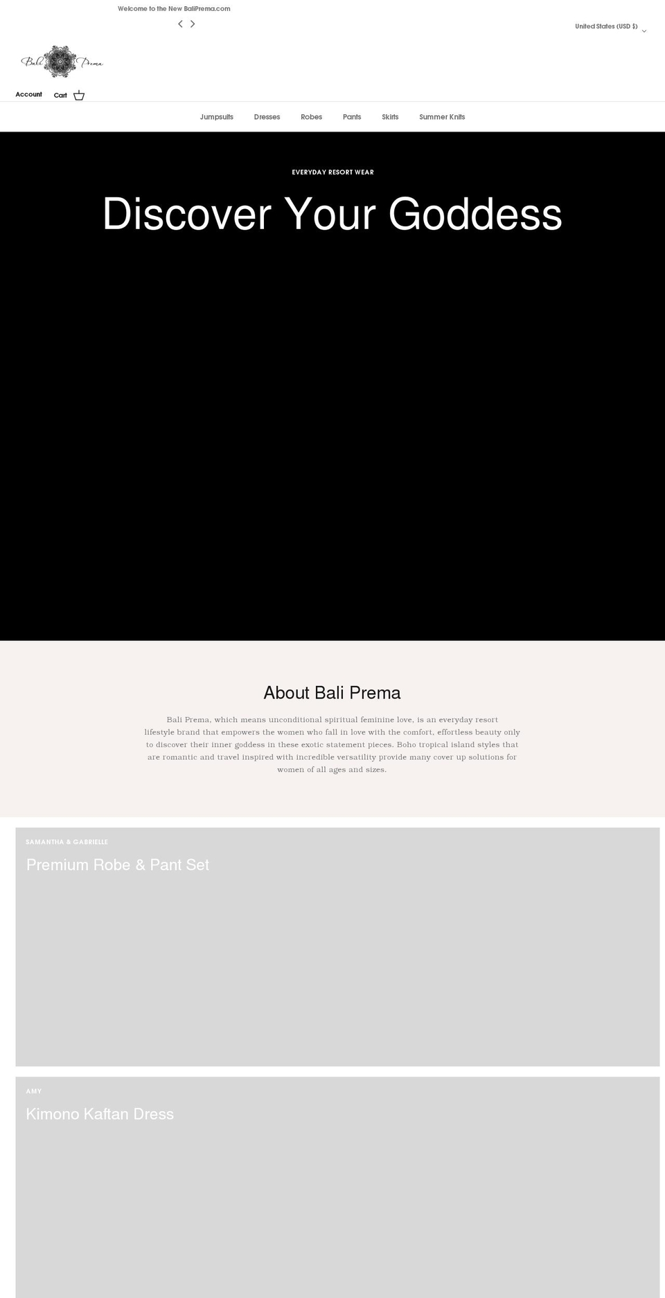 baliprema.com shopify website screenshot