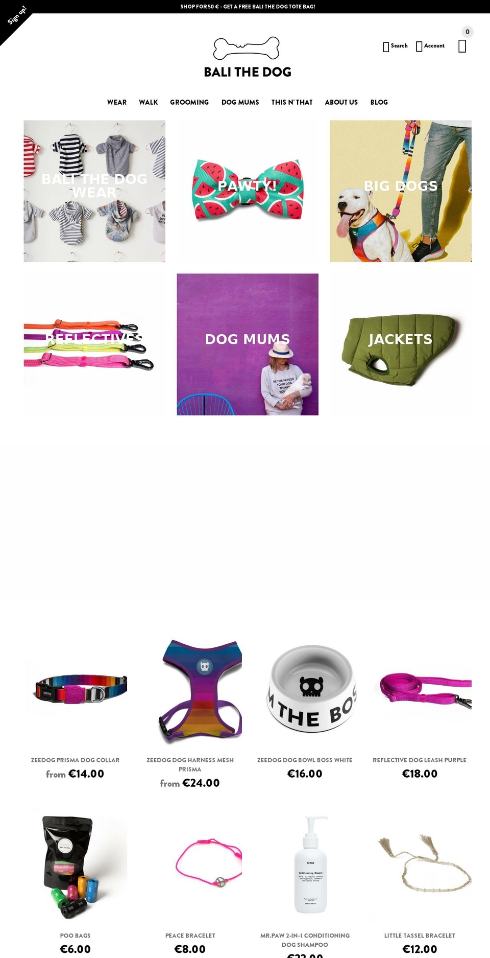 balithedog.com shopify website screenshot