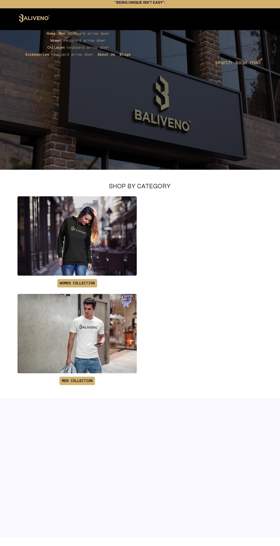 baliveno.com — Shopify storefront screenshot