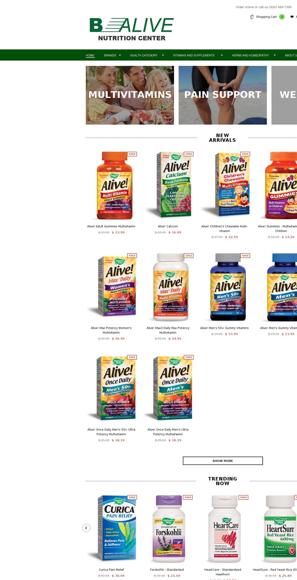 balivenutrition.com shopify website screenshot