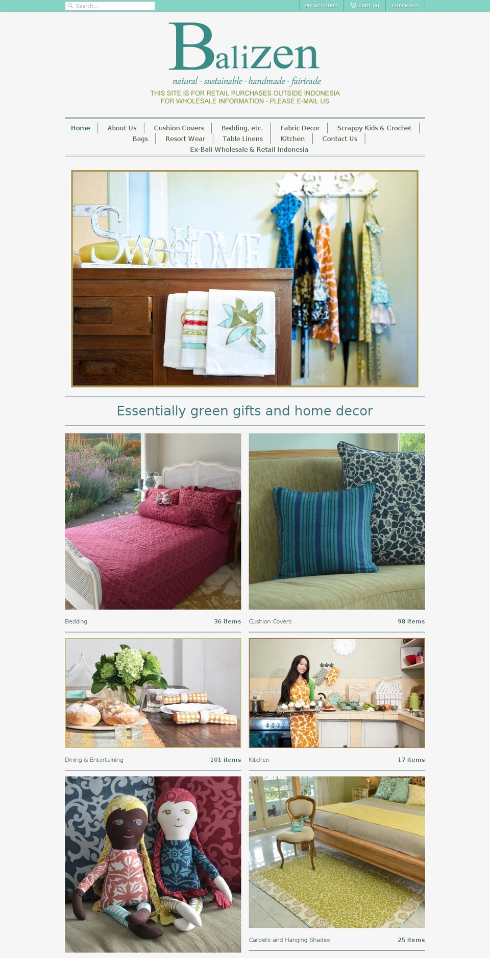 balizenhome.com shopify website screenshot