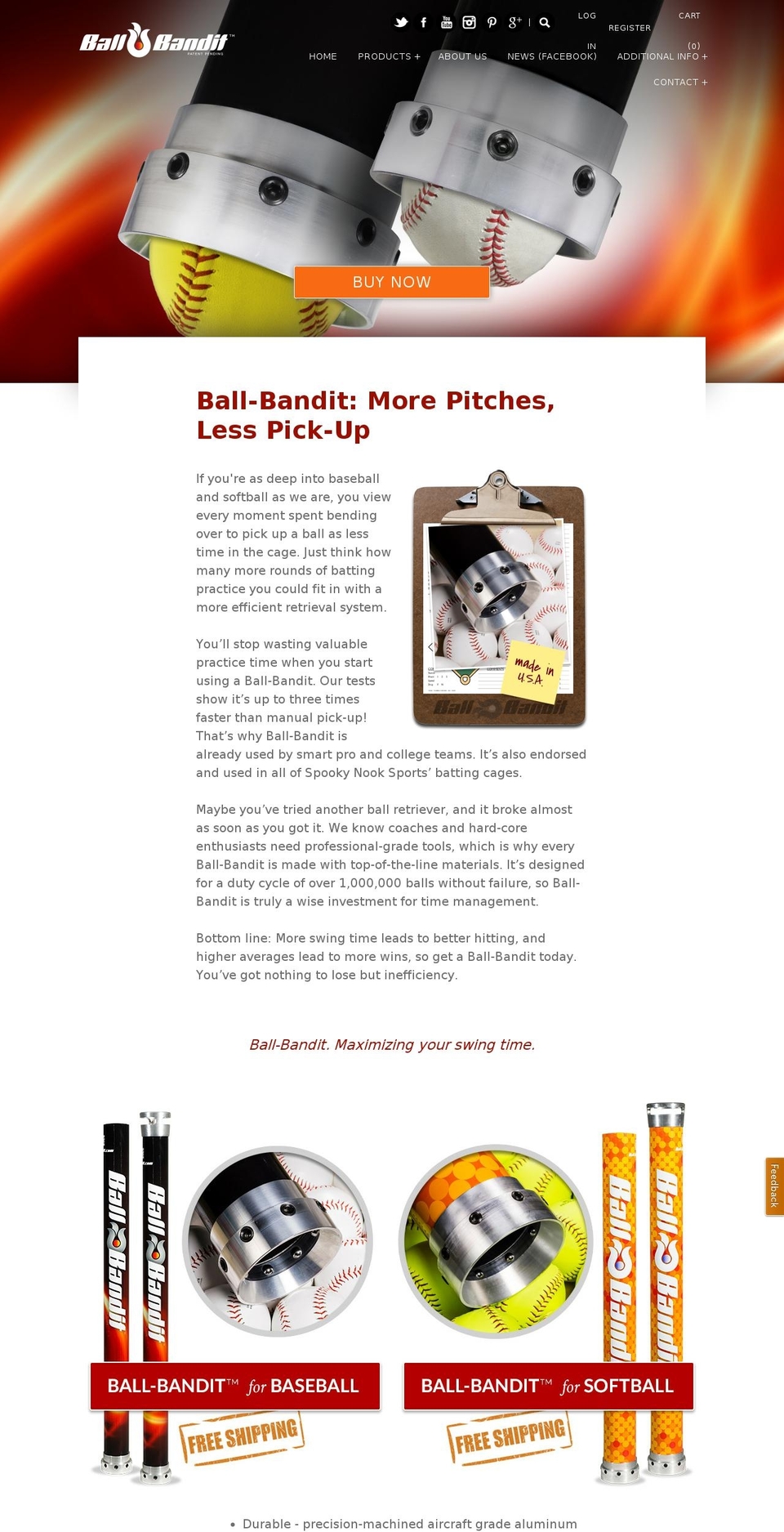 Alchemy Shopify theme site example ball-bandit.com