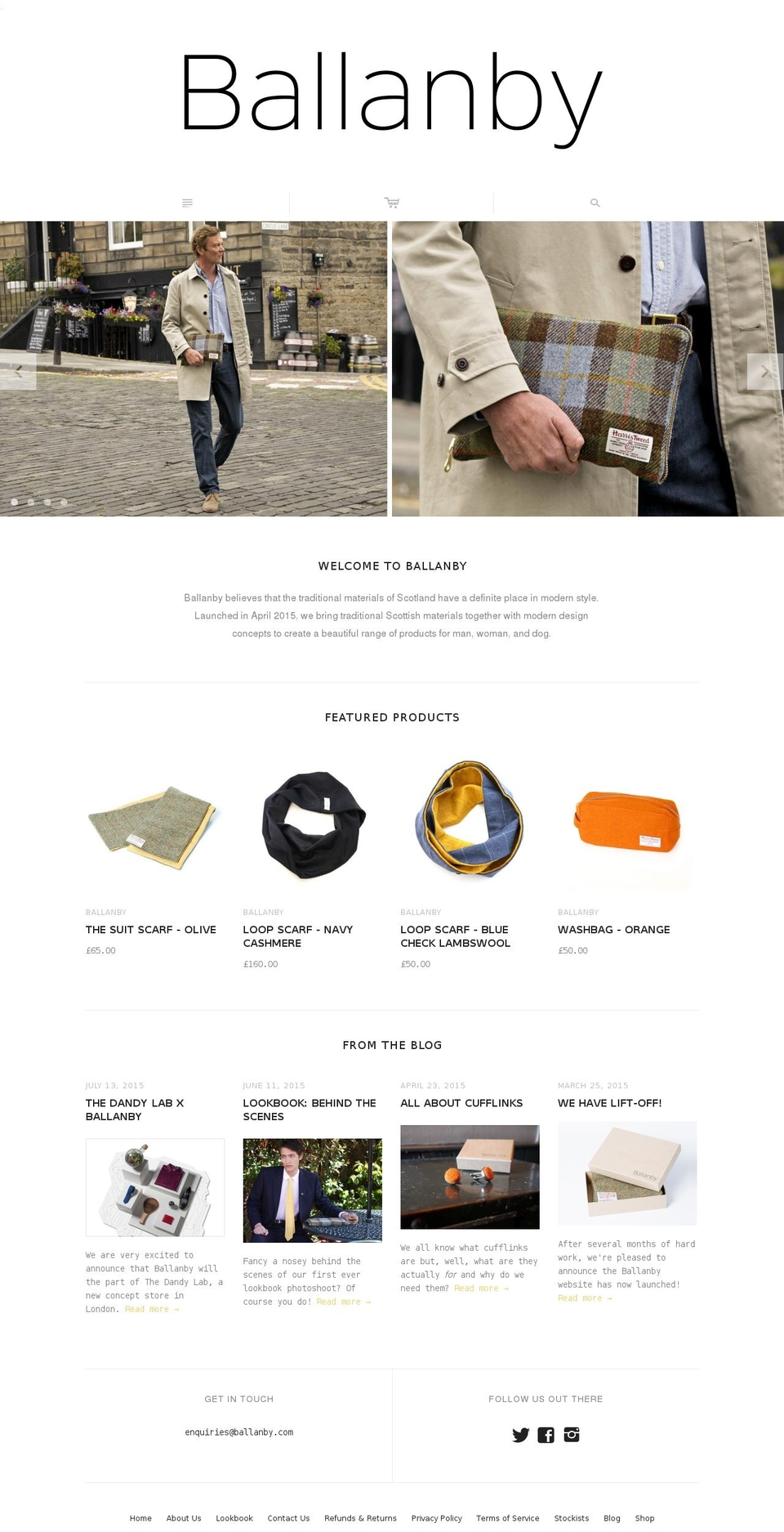ballanby.com — Shopify storefront screenshot