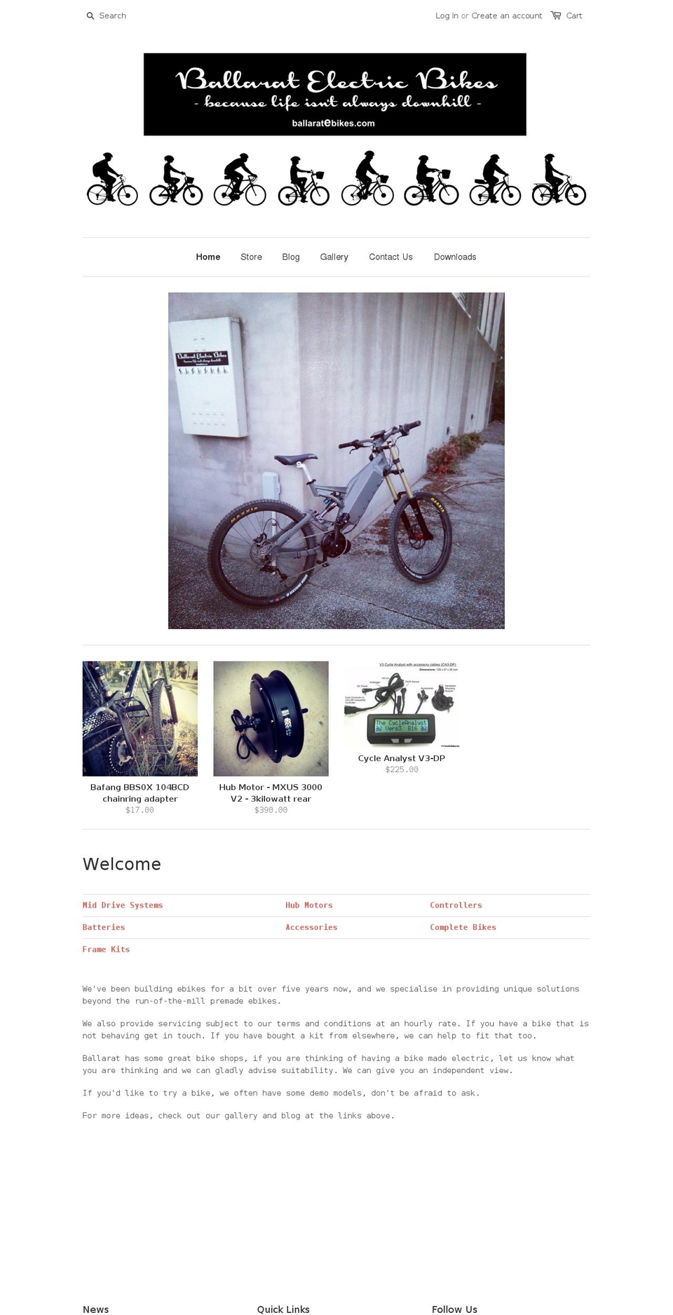 ballaratebikes.com shopify website screenshot