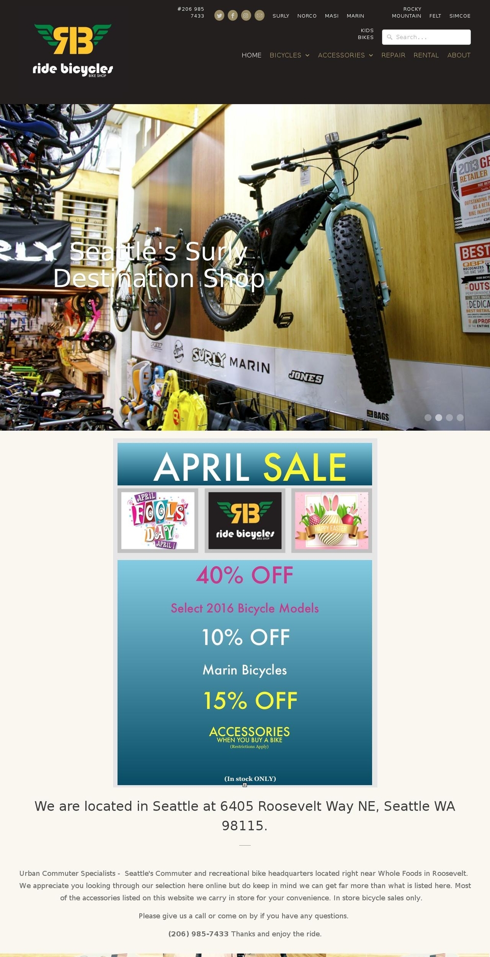 ballardbicycle.com shopify website screenshot
