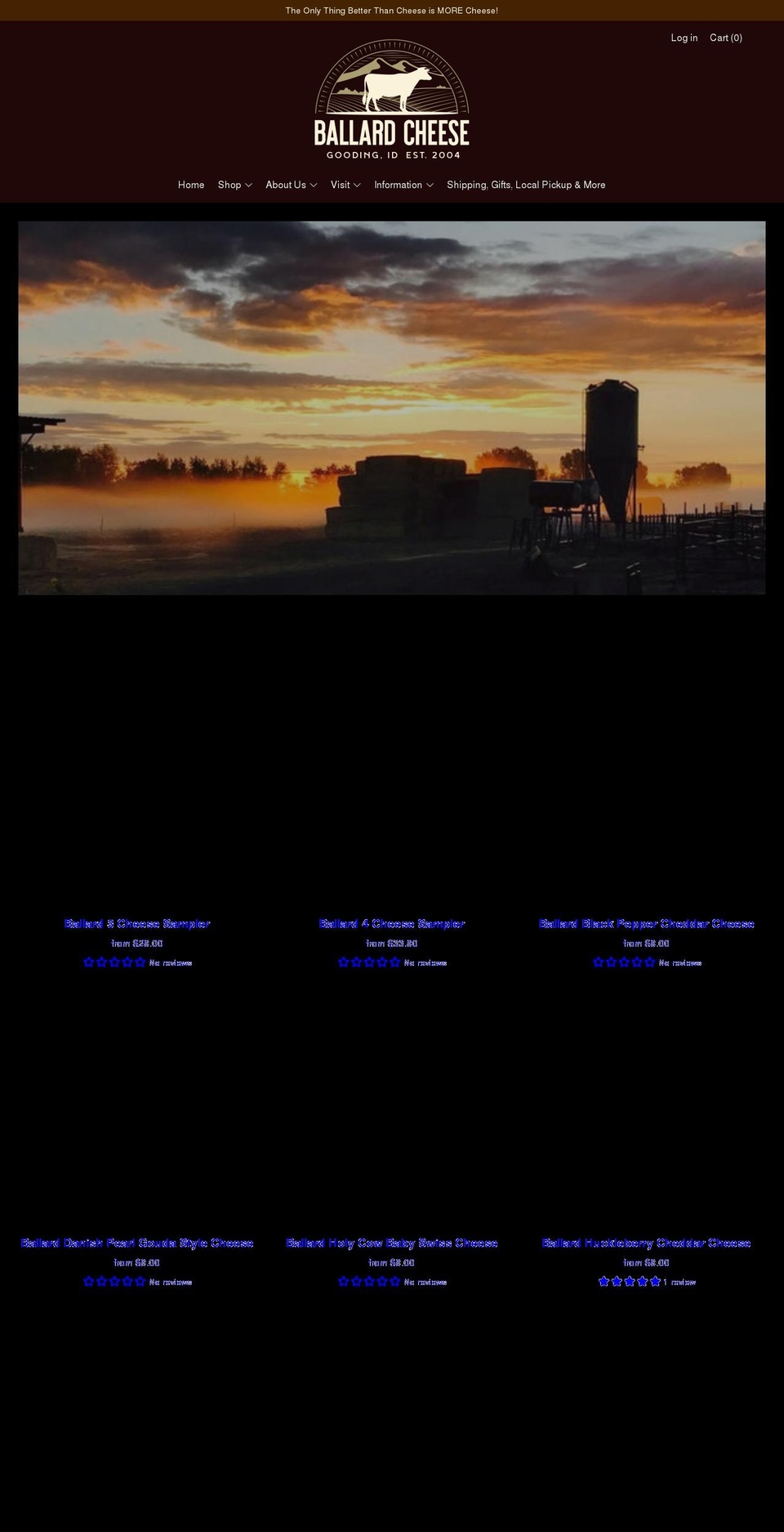 ballardcheese.com shopify website screenshot