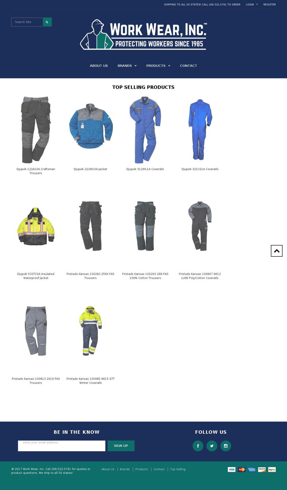 ballardworkwear.com shopify website screenshot