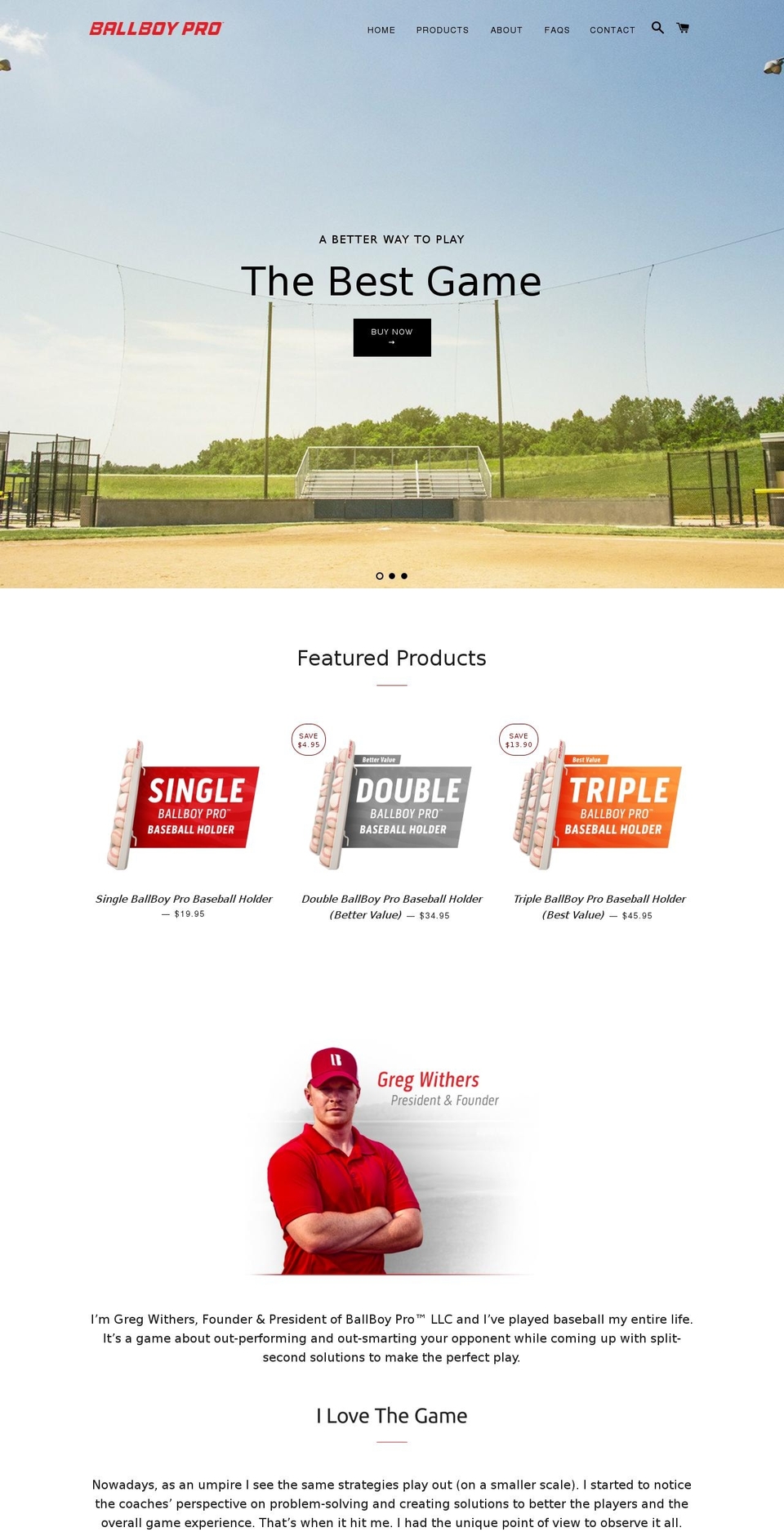 ballboypro.com — Shopify storefront screenshot