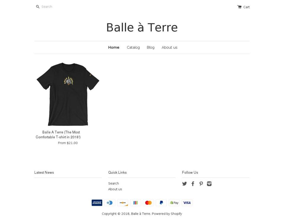 balleaterre.com shopify website screenshot