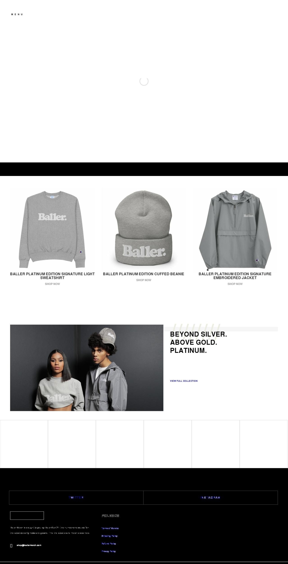ballermerch.com — Shopify storefront screenshot