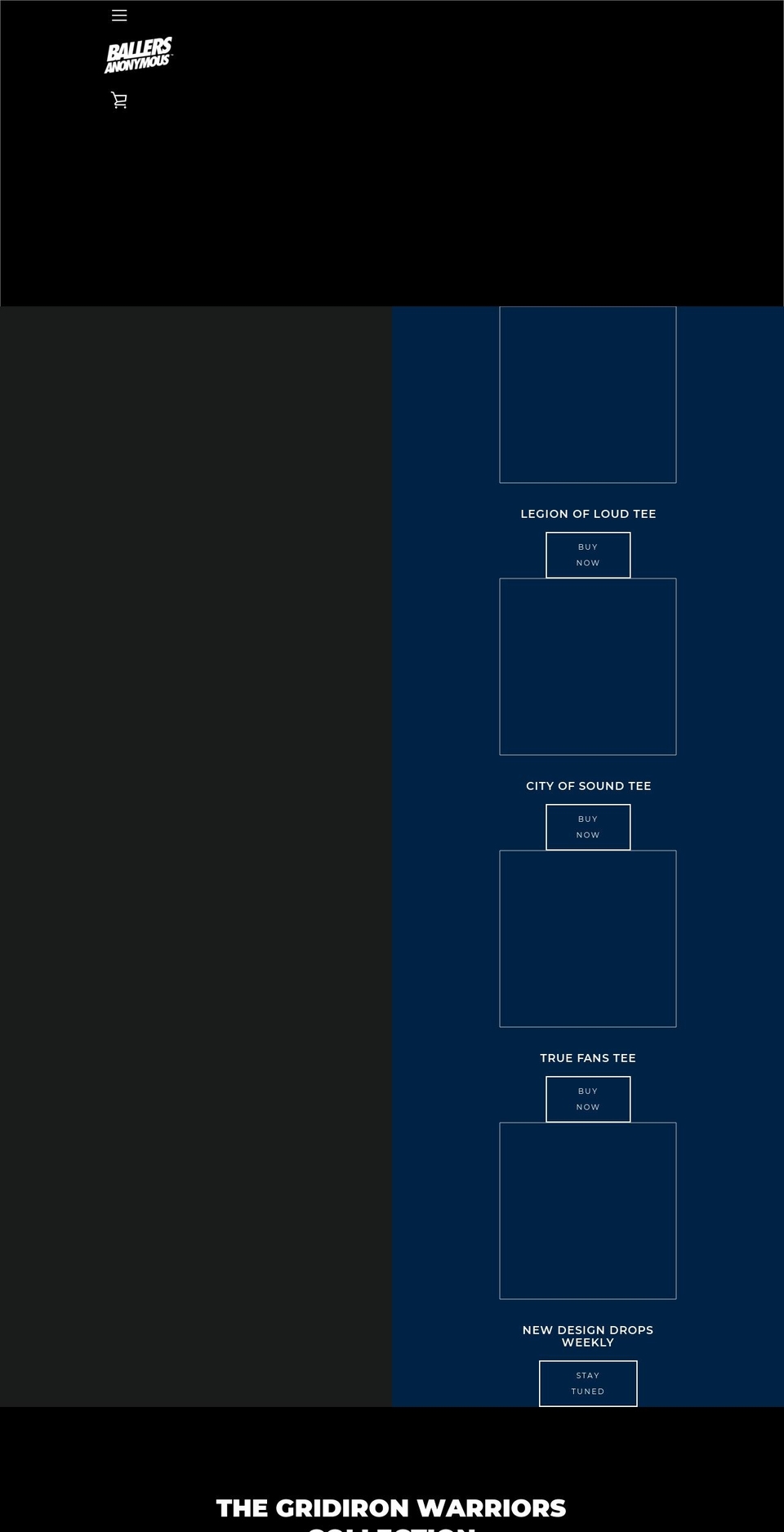 ballersanonymous.net shopify website screenshot
