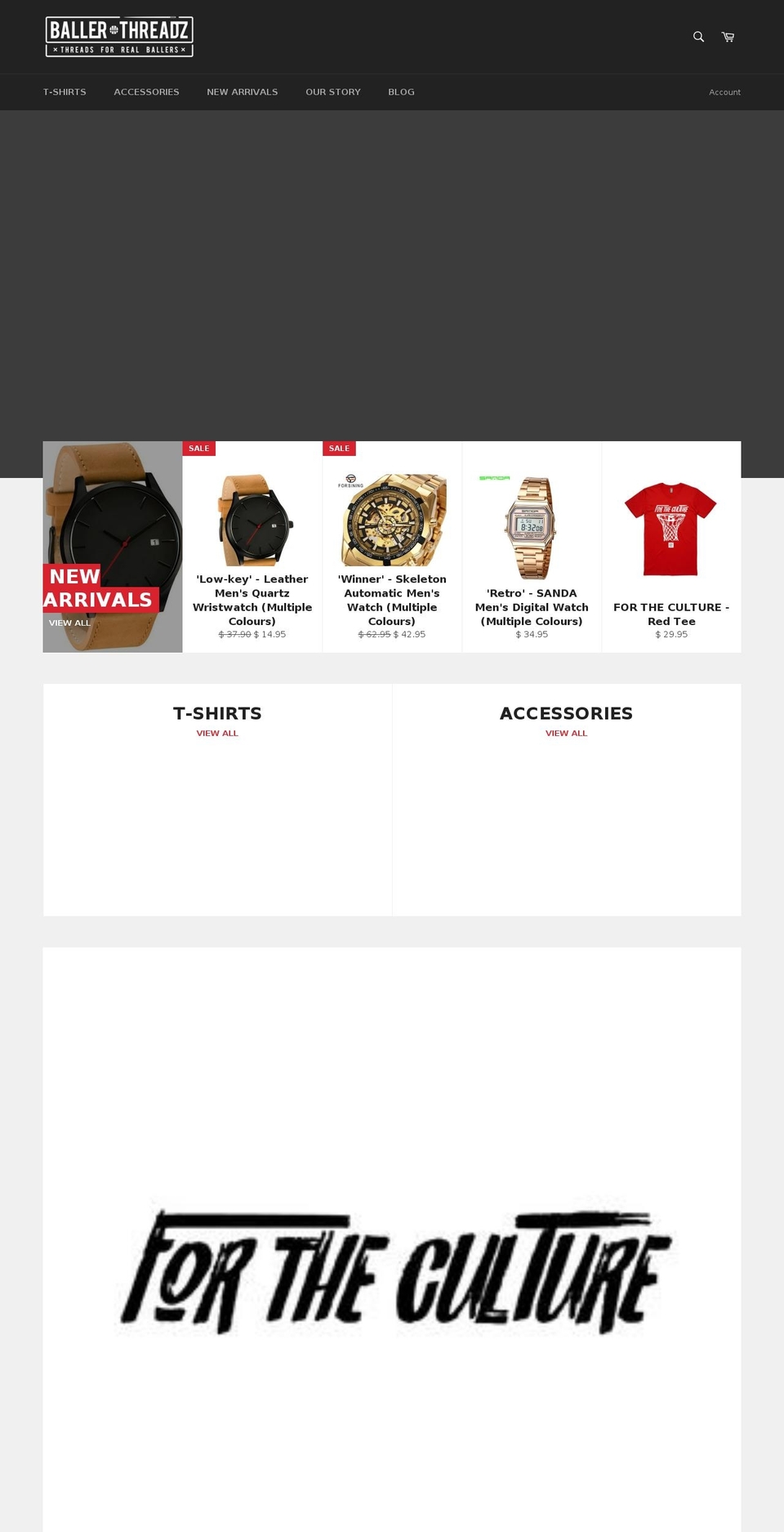 ballerthreadz.com — Shopify storefront screenshot